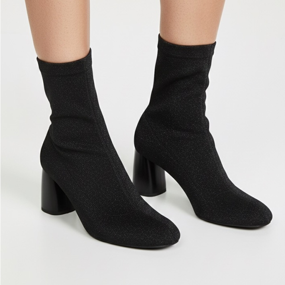 Free People Spectrum Sock Boot in Black Shimmer size 8 - Picture 1 of 15